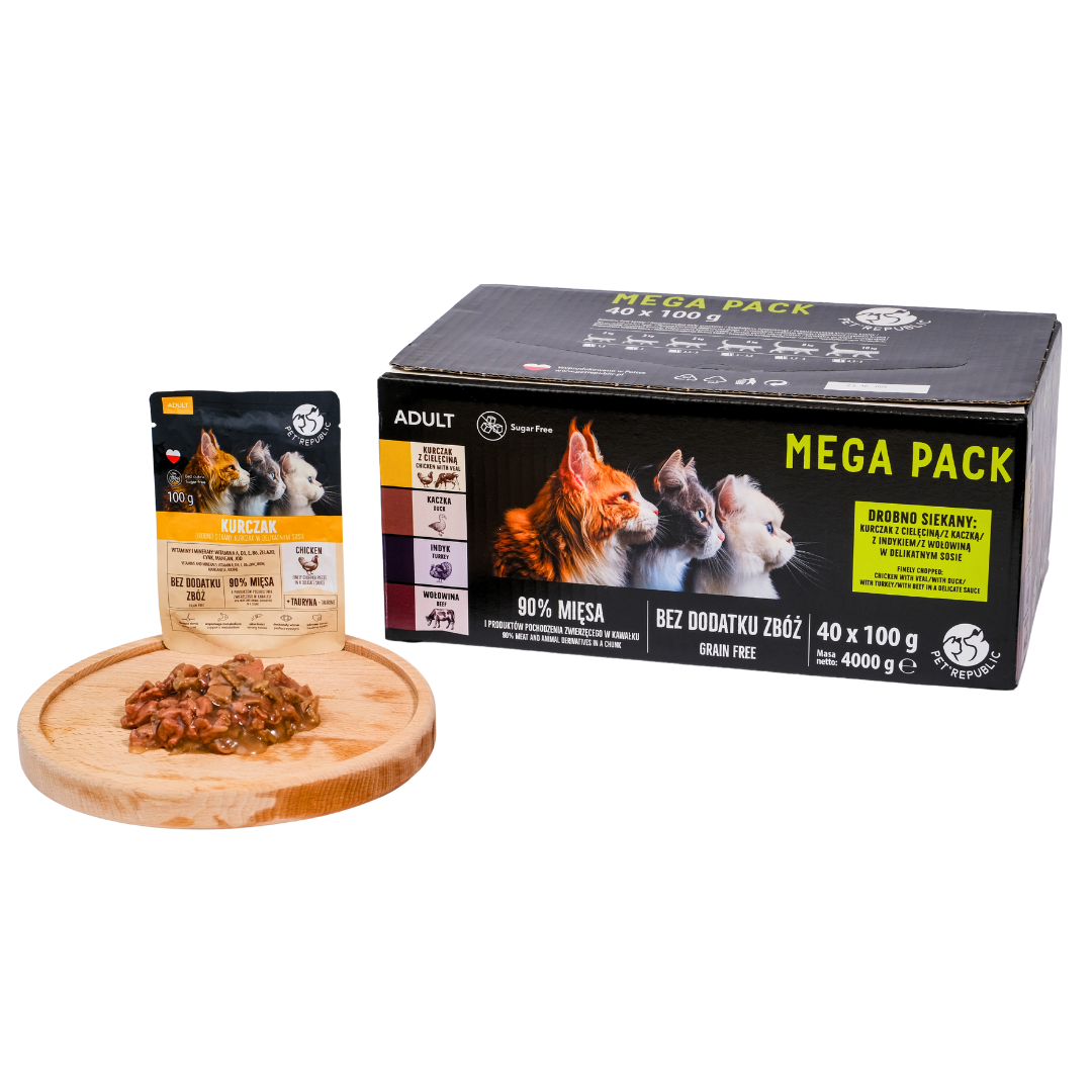 PET REPUBLIC Kesice za Odrasle Mačke 40x100g – Raznovrsni i hranljivi obroci za Vašu mačku! - Slika 2