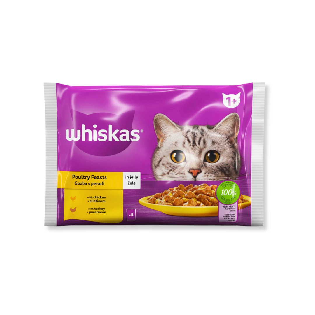 WHISKAS KESA 4X85G PILETINA/CURETINA