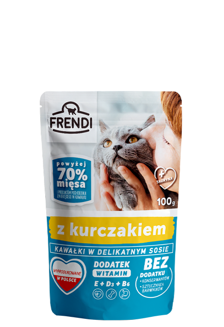 FRENDI Kesica za Mačke 100g – Komadići u Sosu sa Piletinom