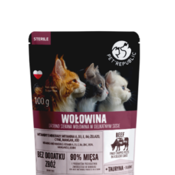 PET REPUBLIC Kesica za Sterilisane Mačke 100g – Fileti sa Komadićima Govedine