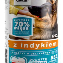 FRENDI Konzerva za Pse Ćuretina 1250g – Ukusan i Izbalansiran Obrok za Odrasle Pse