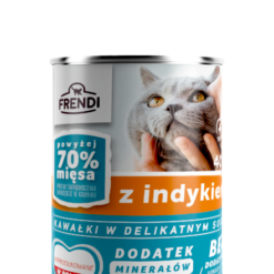FRENDI Konzerva za Mačke 400g – Komadići u Sosu sa Ćuretinom