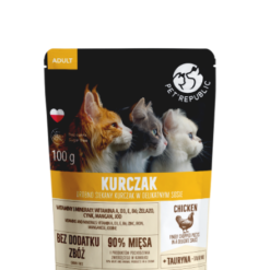 PET REPUBLIC Kesica za Odrasle Mačke 100g – Fileti sa Pilećim Komadima