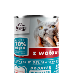 FRENDI Konzerva za Mačke 400g – Komadići u Sosu sa Govedinom