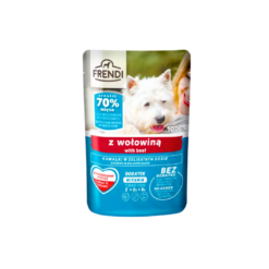FRENDI Kesica za Pse 100g – Komadići u Sosu sa Govedinom