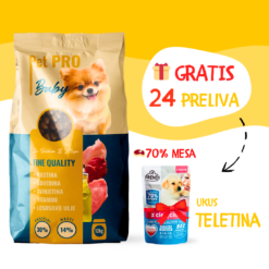 Pet PRO Baby 12kg + Frendi teletina 100g (24 preliva) GRATIS