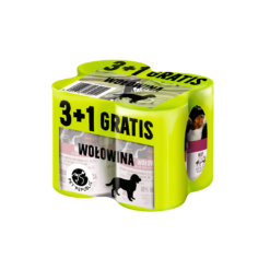 PET REPUBLIC Konzerva za Odrasle Pse 3+1 GRATIS 4x400g – Komadići u Sosu sa Govedinom