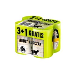PET REPUBLIC Konzerva za Odrasle Mačke 3+1 GRATIS 4x400g – Komadići u Sosu sa Piletinom