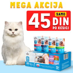 🔥 MEGA AKCIJA: 144 PRELIVA ZA MAČKE + BESPLATNA DOSTAVA – SAMO 45 DIN PO KESICI! 🐱💥